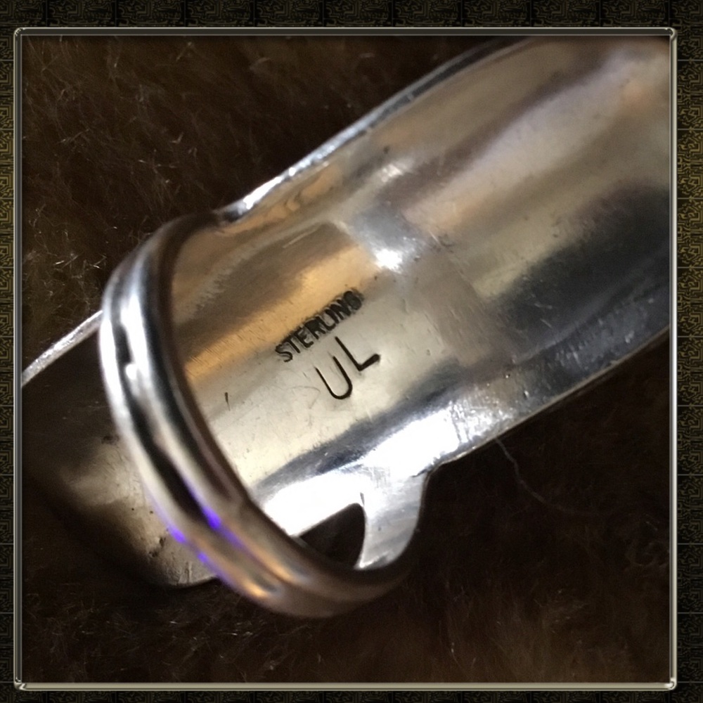 VTG Navajo Squash Blossom Sterling Ring. Signed ! - Picture 4 of 4